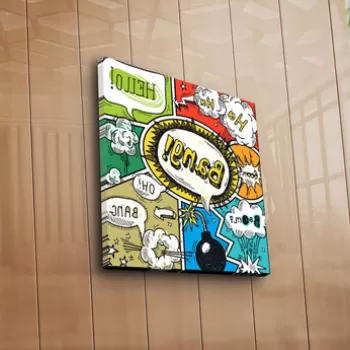 Tablou decorativ, 4545K-108, Canvas, Dimensiune: 45 x 45 cm, Multicolor imagine