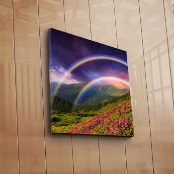 Tablou decorativ, 4545K-33, PANZA DIN PIELE INTOARSA, Dimensiune: 45 x 45 cm, Multicolor imagine
