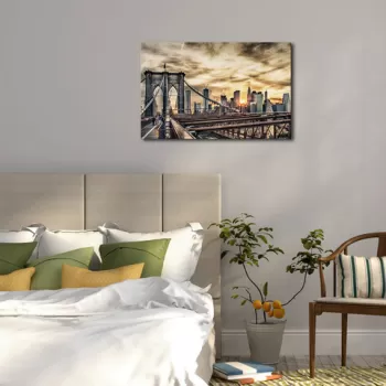 Tablou decorativ, 4570BRC-10, Canvas, Dimensiune: 45 x 70 cm, Multicolor imagine