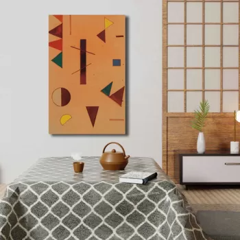 Tablou decorativ, 4570KANDINSKY002, Canvas , Lemn, Multicolor imagine