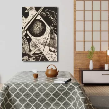 Tablou decorativ, 4570KANDINSKY009, Canvas , Lemn, Multicolor imagine