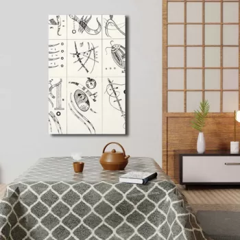 Tablou decorativ, 4570KANDINSKY010, Canvas , Lemn, Multicolor imagine