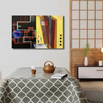 Tablou decorativ, 4570KANDINSKY011, Canvas , Lemn, Multicolor imagine