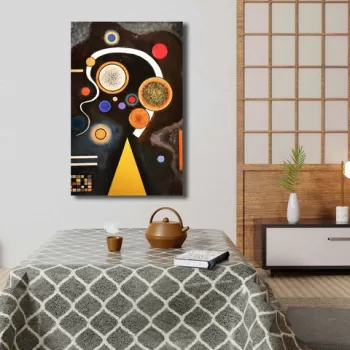 Tablou decorativ, 4570KANDINSKY014, Canvas , Lemn, Multicolor imagine