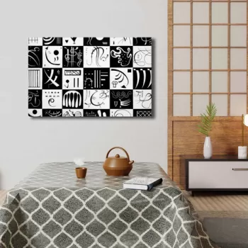 Tablou decorativ, 4570KANDINSKY017, Canvas , Lemn, Multicolor imagine