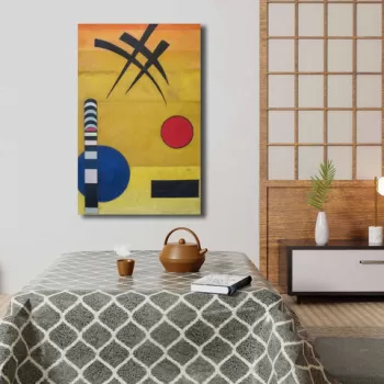 Tablou decorativ, 4570KANDINSKY018, Canvas , Lemn, Multicolor imagine
