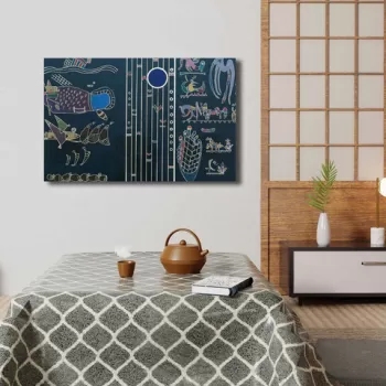 Tablou decorativ, 4570KANDINSKY026, Canvas , Lemn, Multicolor imagine