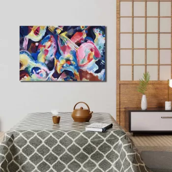 Tablou decorativ, 4570KANDINSKY029, Canvas , Lemn, Multicolor imagine