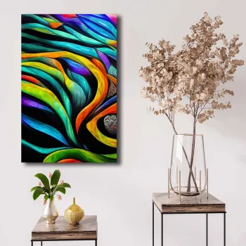 Tablou decorativ, 4570NISC-001, Lemn, Multicolor imagine