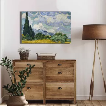 Tablou decorativ, 4570VANGOGH001, Canvas , Lemn, Multicolor imagine