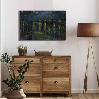 Tablou decorativ, 4570VANGOGH026, Canvas , Lemn, Multicolor imagine