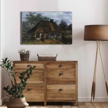 Tablou decorativ, 4570VANGOGH041, Canvas , Lemn, Multicolor imagine
