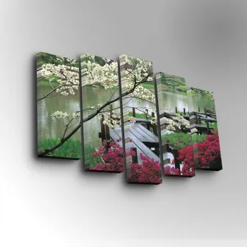 Tablou decorativ, 5PUC-014, PANZA DIN PIELE INTOARSA, Dimensiune: 14 x 50 cm (1 bucata), Multicolor imagine