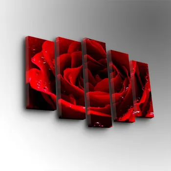 Tablou decorativ, 5PUC-154, PANZA DIN PIELE INTOARSA, Dimensiune: 14 x 50 cm (1 bucata), Multicolor imagine