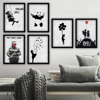Tablou decorativ (6 Pieces), 6BC9619_2530, Imprimat UV, Multicolor imagine