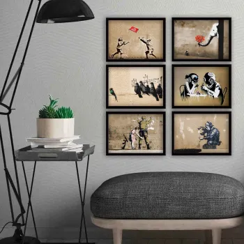 Tablou decorativ (6 Pieces), 6BC9627_3545, Imprimat UV, Multicolor imagine