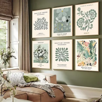 Tablou decorativ (6 Pieces), Artsycllct10, MDF, Multicolor imagine