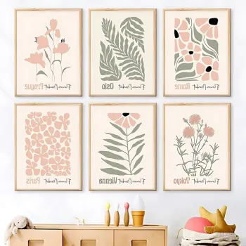 Tablou decorativ (6 Pieces), Artsycllct14, MDF, Multicolor imagine
