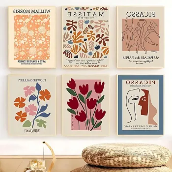 Tablou decorativ (6 Pieces), Artsycllct15, MDF, Multicolor imagine