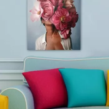 Tablou decorativ, 6019200972981-5070, Canvas, Lemn, Multicolor imagine