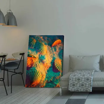 Tablou decorativ, 701002021C-001, Lemn, Multicolor imagine