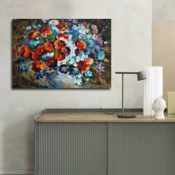 Tablou decorativ, 70100FAMOUSART-003, Canvas, 70 x 100 cm, Multicolor imagine