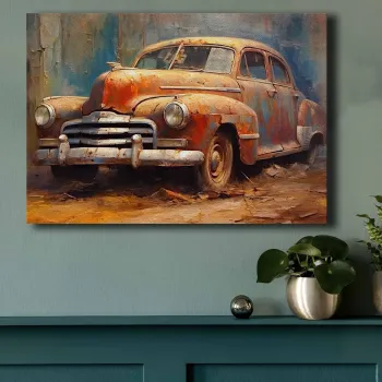 Tablou decorativ, 70100GSC-009, Lemn, Multicolor imagine