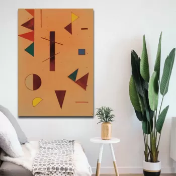 Tablou decorativ, 70100KANDINSKY002, Canvas , Lemn, Multicolor imagine