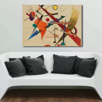 Tablou decorativ, 70100KANDINSKY003, Canvas , Lemn, Multicolor imagine