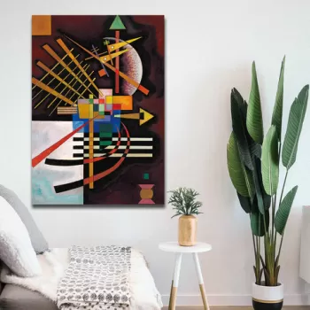 Tablou decorativ, 70100KANDINSKY004, Canvas , Lemn, Multicolor imagine