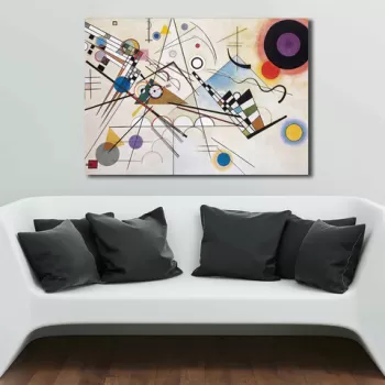 Tablou decorativ, 70100KANDINSKY006, Canvas , Lemn, Multicolor imagine