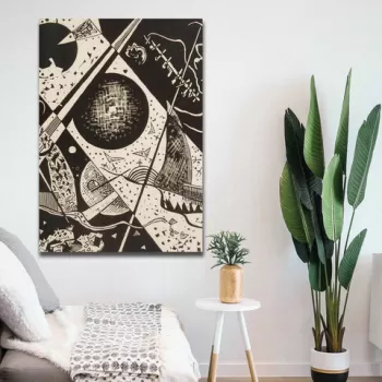 Tablou decorativ, 70100KANDINSKY009, Canvas , Lemn, Multicolor imagine