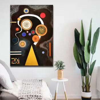 Tablou decorativ, 70100KANDINSKY014, Canvas , Lemn, Multicolor imagine