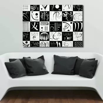 Tablou decorativ, 70100KANDINSKY017, Canvas , Lemn, Multicolor imagine