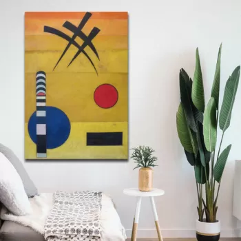 Tablou decorativ, 70100KANDINSKY018, Canvas , Lemn, Multicolor imagine