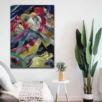 Tablou decorativ, 70100KANDINSKY019, Canvas , Lemn, Multicolor imagine