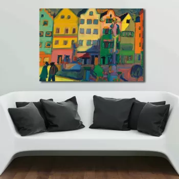 Tablou decorativ, 70100KANDINSKY022, Canvas , Lemn, Multicolor imagine