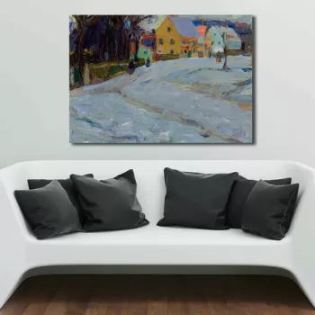 Tablou decorativ, 70100KANDINSKY025, Canvas , Lemn, Multicolor imagine