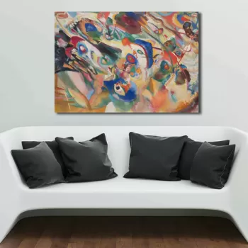 Tablou decorativ, 70100KANDINSKY030, Canvas , Lemn, Multicolor imagine