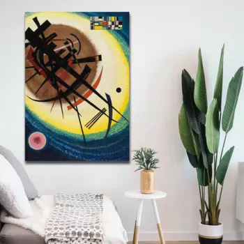 Tablou decorativ, 70100KANDINSKY031, Canvas , Lemn, Multicolor imagine