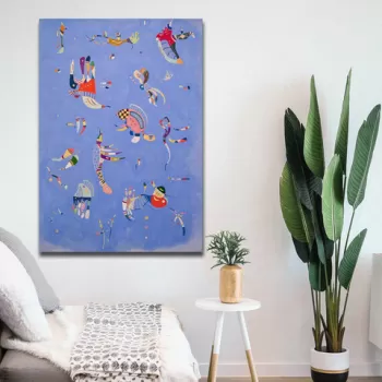 Tablou decorativ, 70100KANDINSKY033, Canvas , Lemn, Multicolor imagine