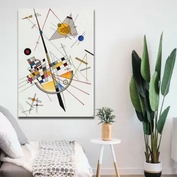 Tablou decorativ, 70100KANDINSKY034, Canvas , Lemn, Multicolor imagine