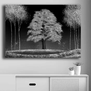 Tablou decorativ, 70100NISC-043, Lemn, Albastru / Bleumarin / Auriu / Maro imagine