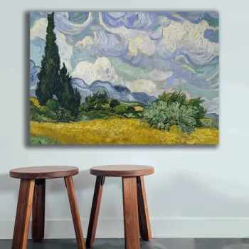 Tablou decorativ, 70100VANGOGH001, Canvas , Lemn, Multicolor imagine