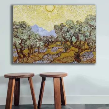 Tablou decorativ, 70100VANGOGH005, Canvas , Lemn, Multicolor imagine