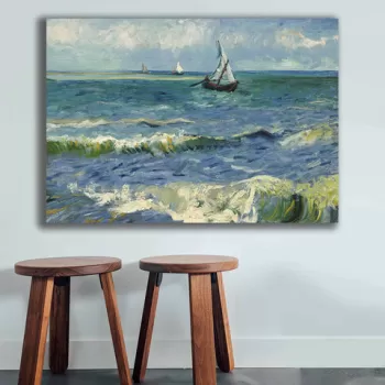 Tablou decorativ, 70100VANGOGH007, Canvas , Lemn, Multicolor imagine