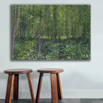 Tablou decorativ, 70100VANGOGH015, Canvas , Lemn, Multicolor imagine