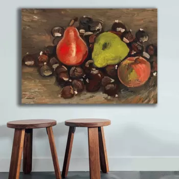 Tablou decorativ, 70100VANGOGH025, Canvas , Lemn, Multicolor imagine