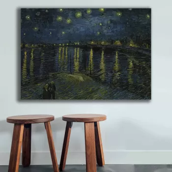 Tablou decorativ, 70100VANGOGH026, Canvas , Lemn, Multicolor imagine