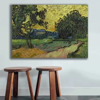 Tablou decorativ, 70100VANGOGH032, Canvas , Lemn, Multicolor imagine